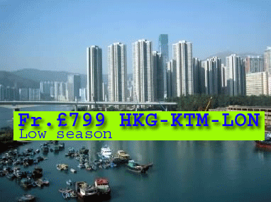 LON - HKG - KTM